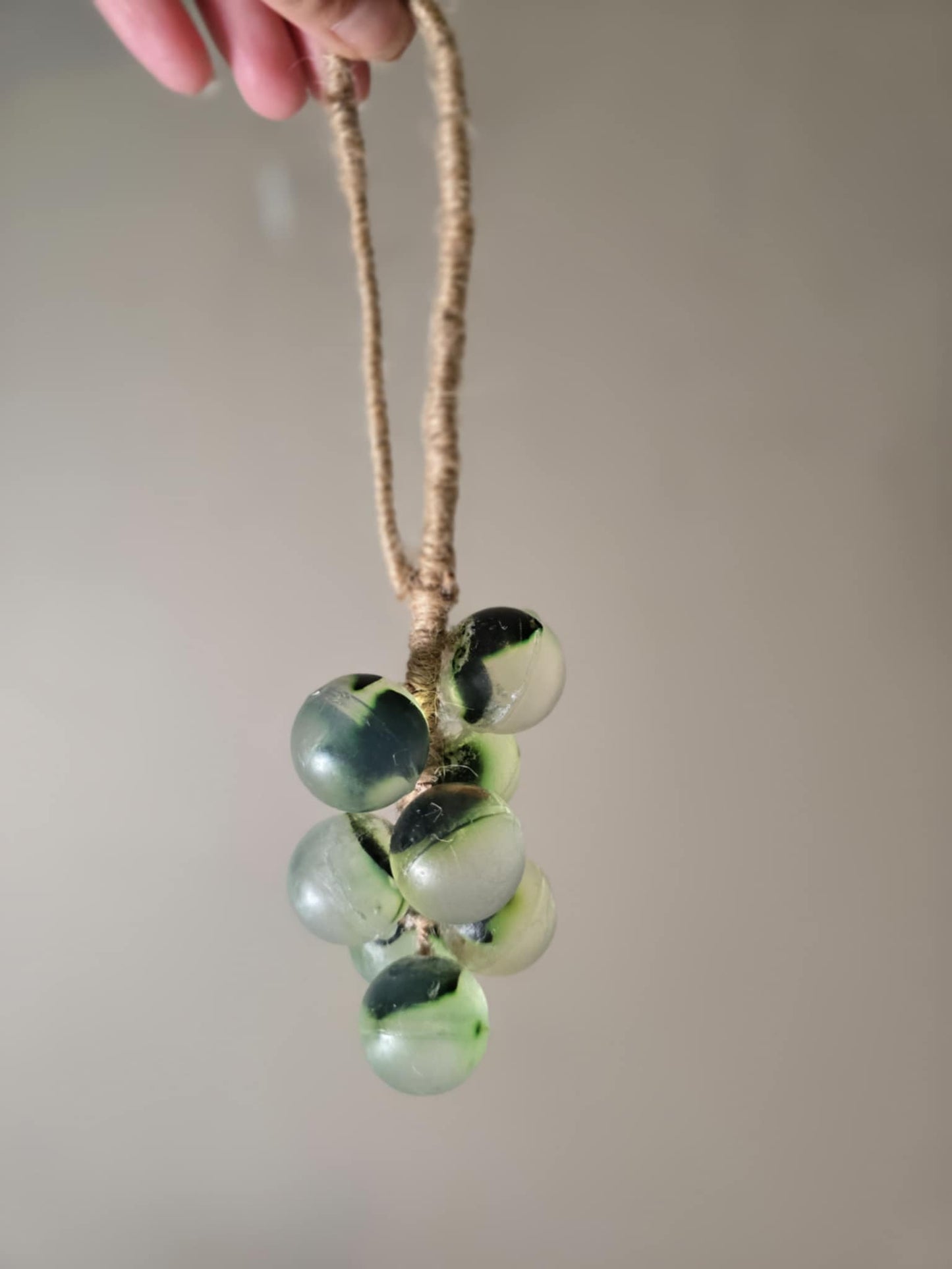pearl like soaps with eucalyptus on twine
