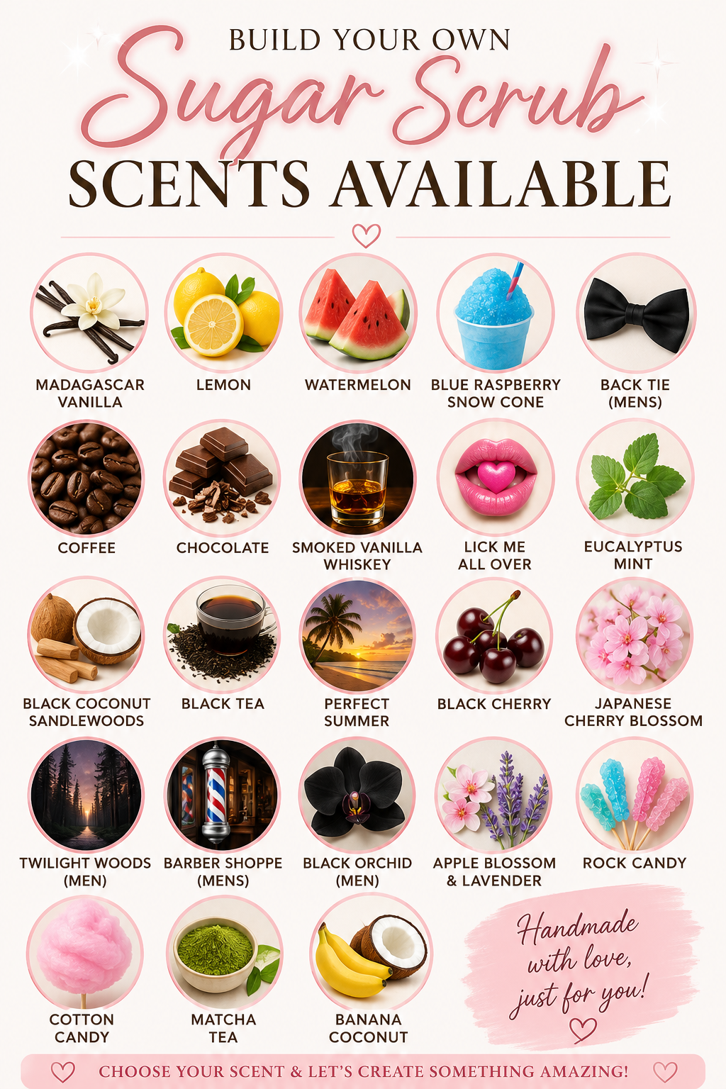Build your own sugar scrub