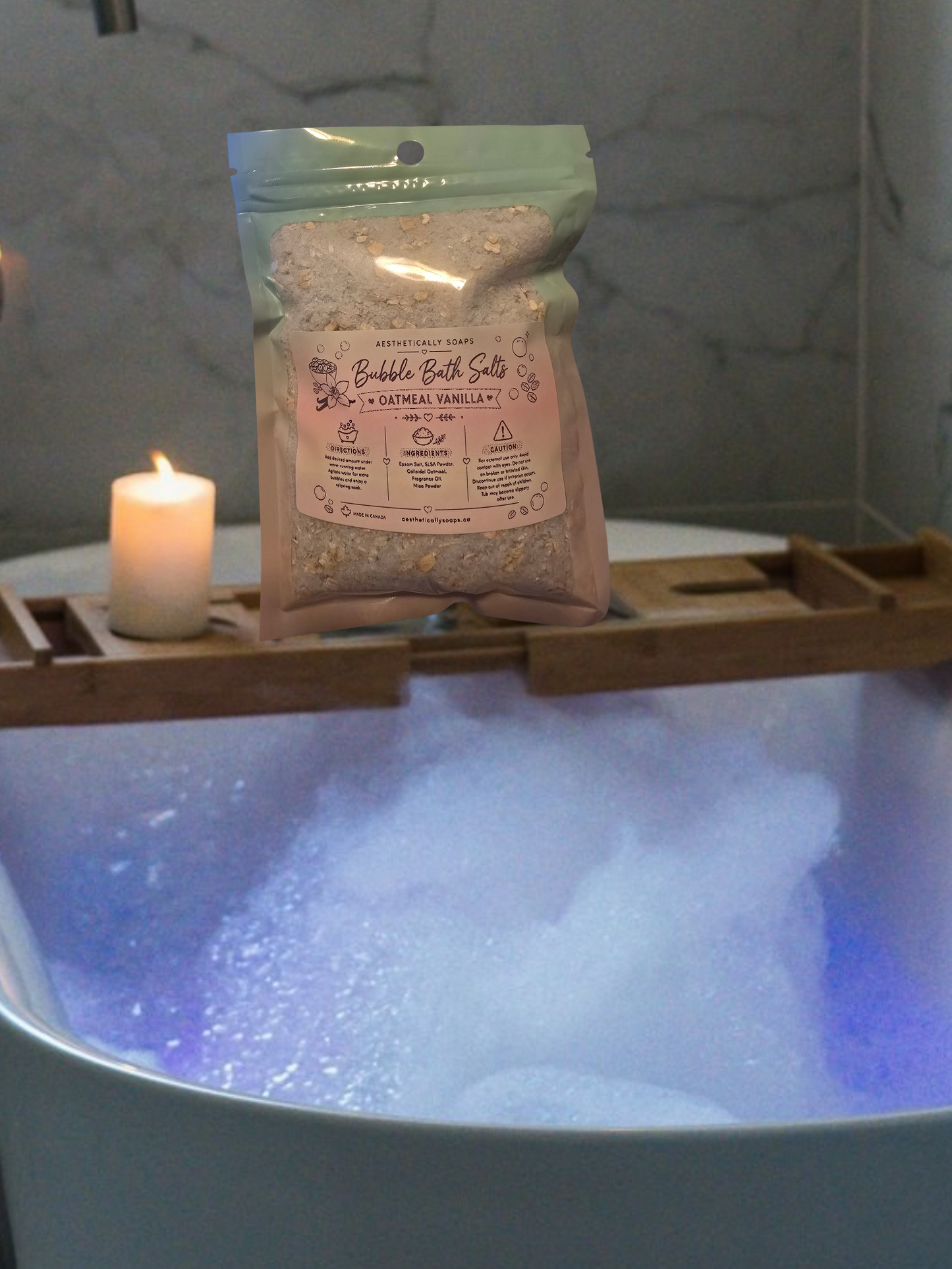Bubble bath salts