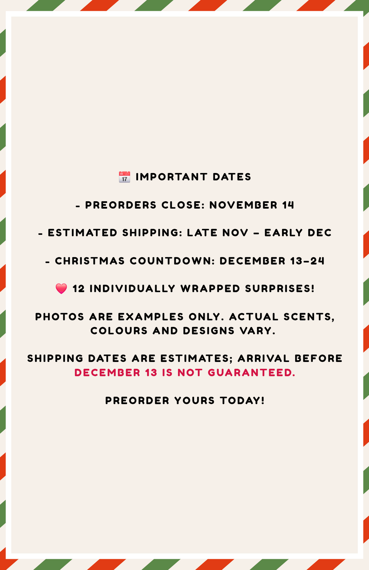 PRE ORDER ONLY ADVENT CALENDAR
